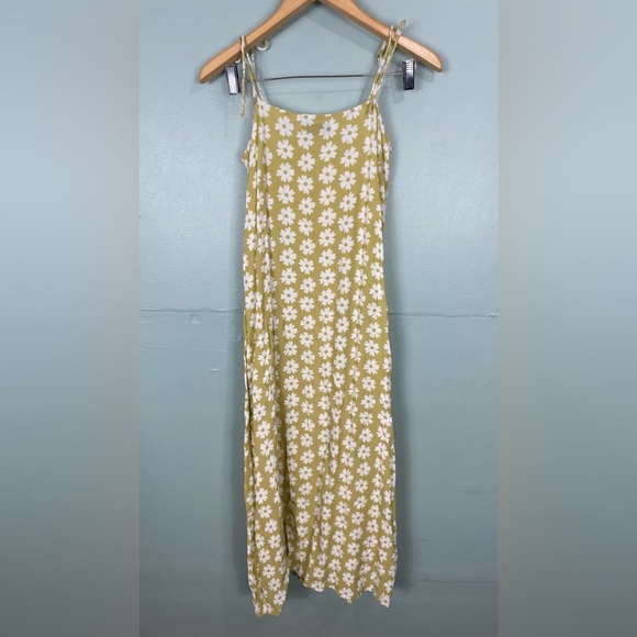 Faithfull The Brand Arrieta Daisy Midi Yellow Button Sun Dress Floral Sz 4 Small - Picture 6 of 7